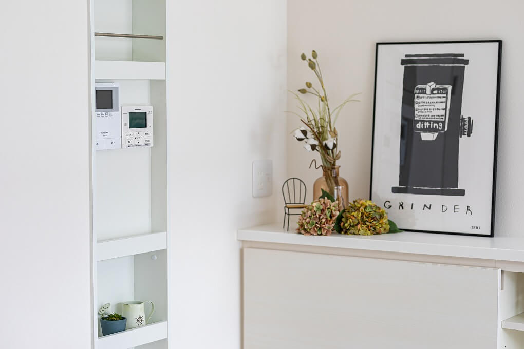 収納だけでなくオシャレに飾れるニッチも嬉しいですね♪