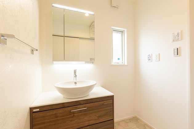 美しいボウルデザインの洗面台